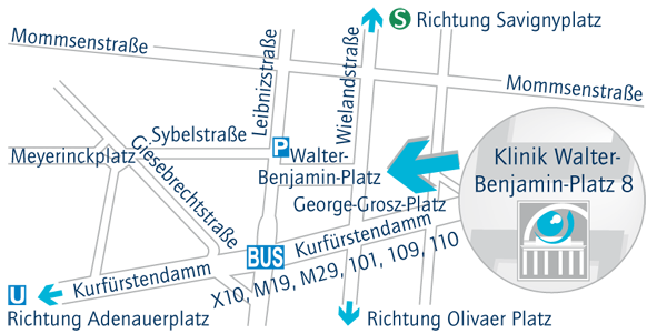Karte Anfahrt Berlin Eye Clinic